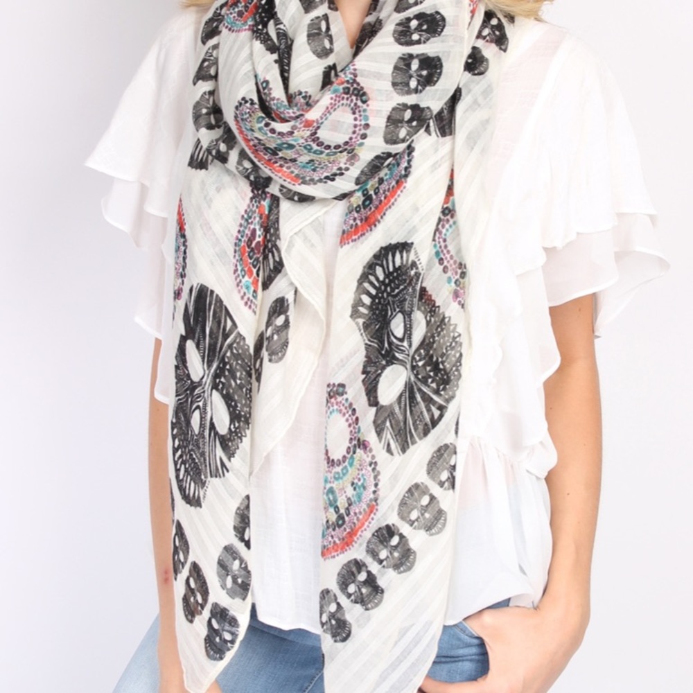 Sugar Skull Scarf - Picture 2 of 6
